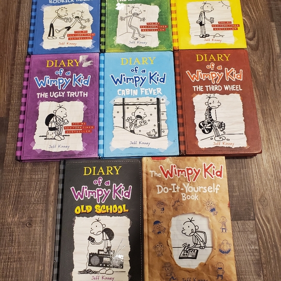 8 DIARY OF THE WIMPY KID BOOKS HARDCOVER - Picture 2 of 2